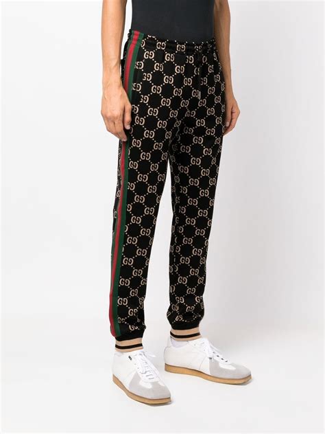 gucci jacquard track pants|authentic gucci tracksuit.